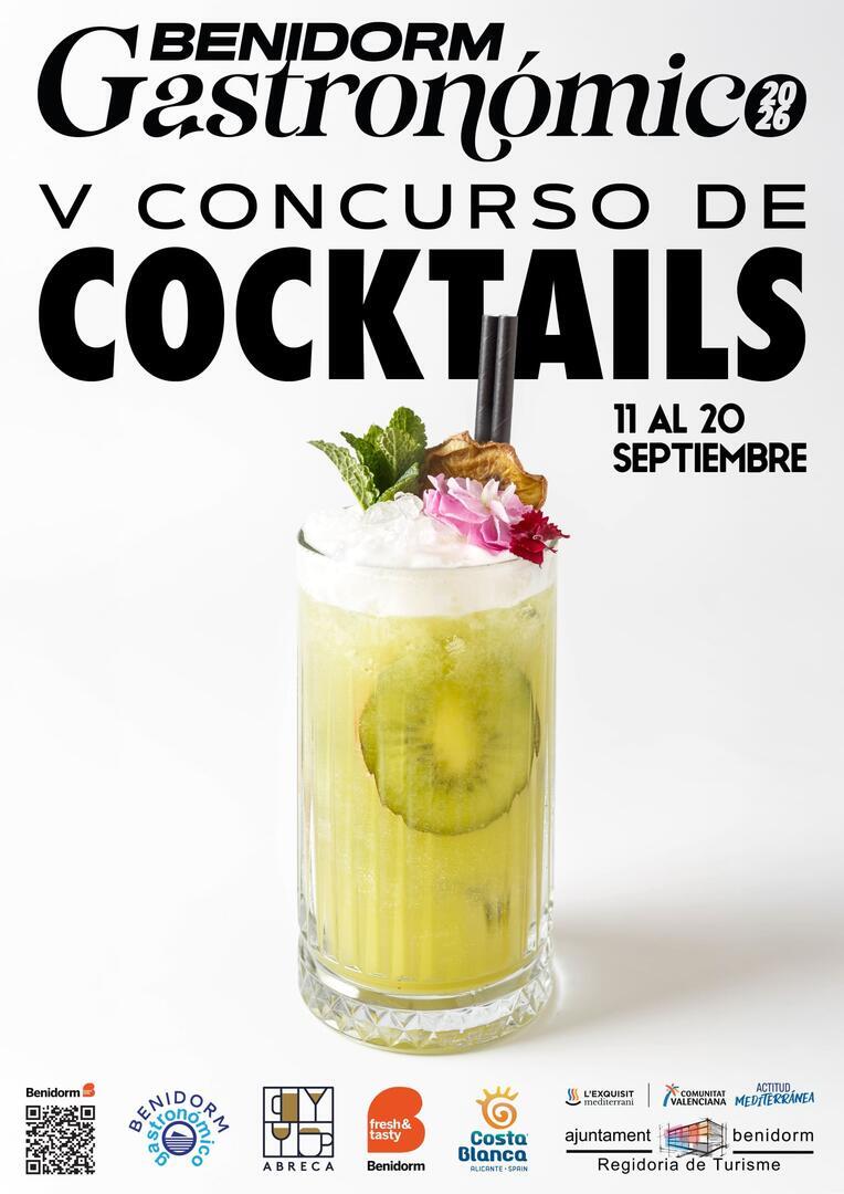 Cartel V Concurso de Cocktails de Benidorm 2026